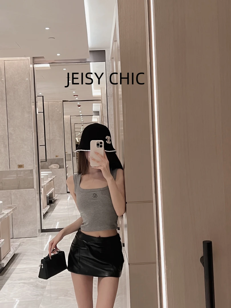 JEISYCHIC柔软蛋白皮 百搭 显瘦黑色裤裙NO退NO换看好再拍