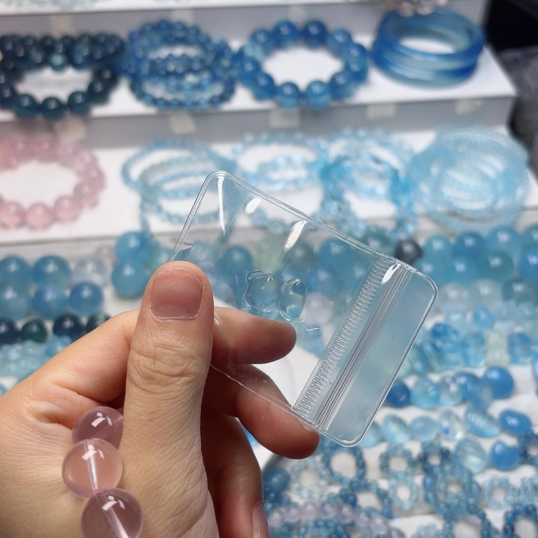 水晶手链未镶嵌海蓝宝小熊