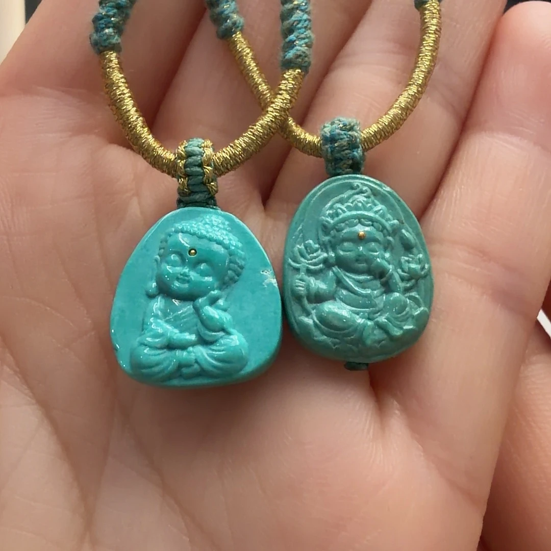 绿松石未镶嵌颈饰