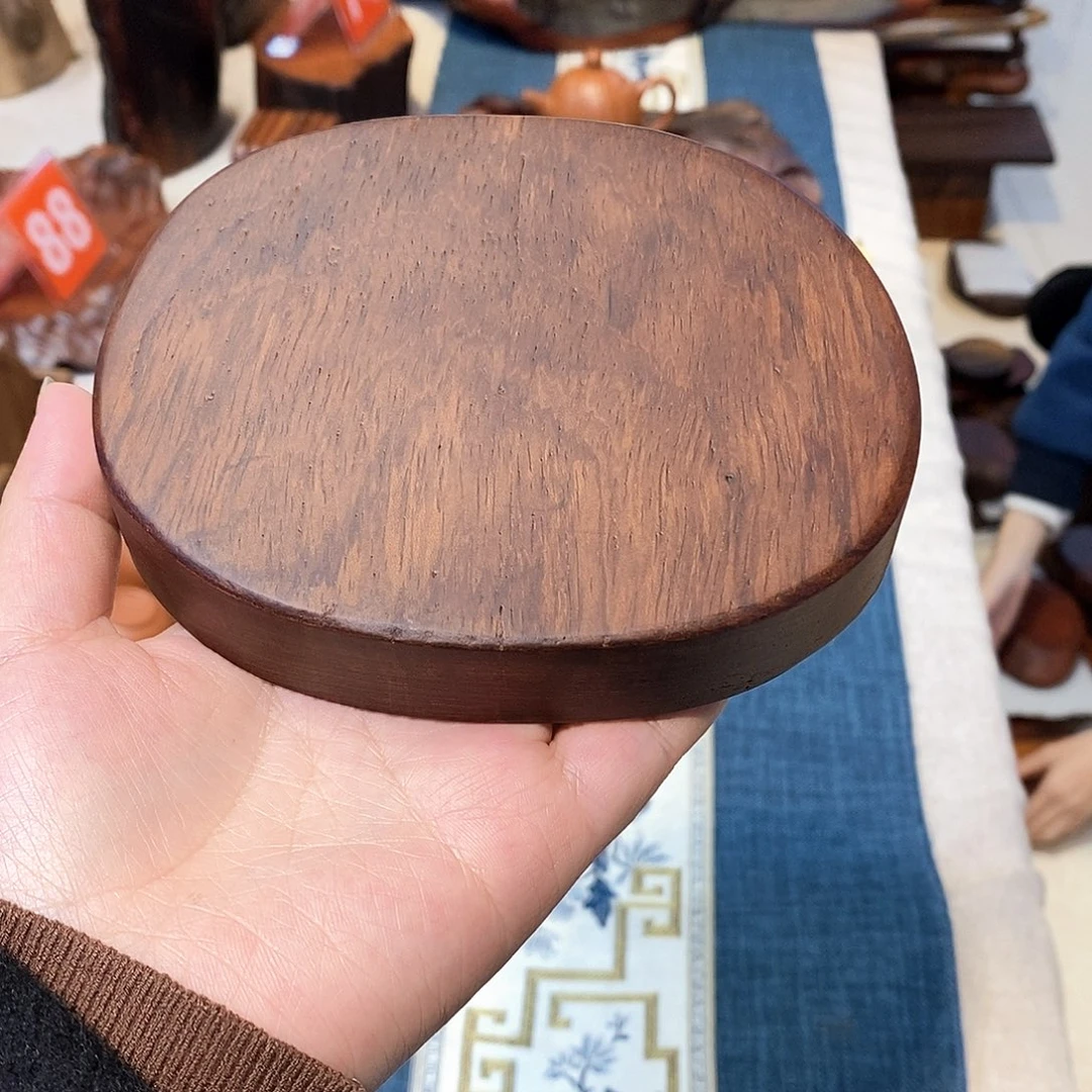 缅甸花梨壶承底座