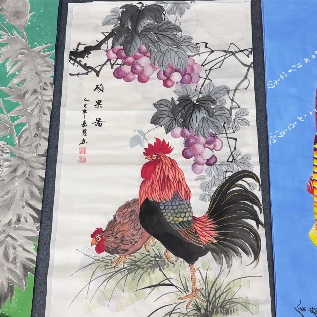 国画三尺尺寸50X100纯手绘作品