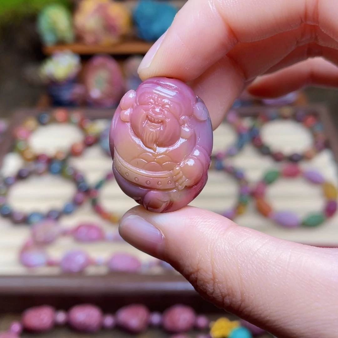 玛瑙/玉髓未镶嵌珠宝半成品盐源玛瑙立体财爷