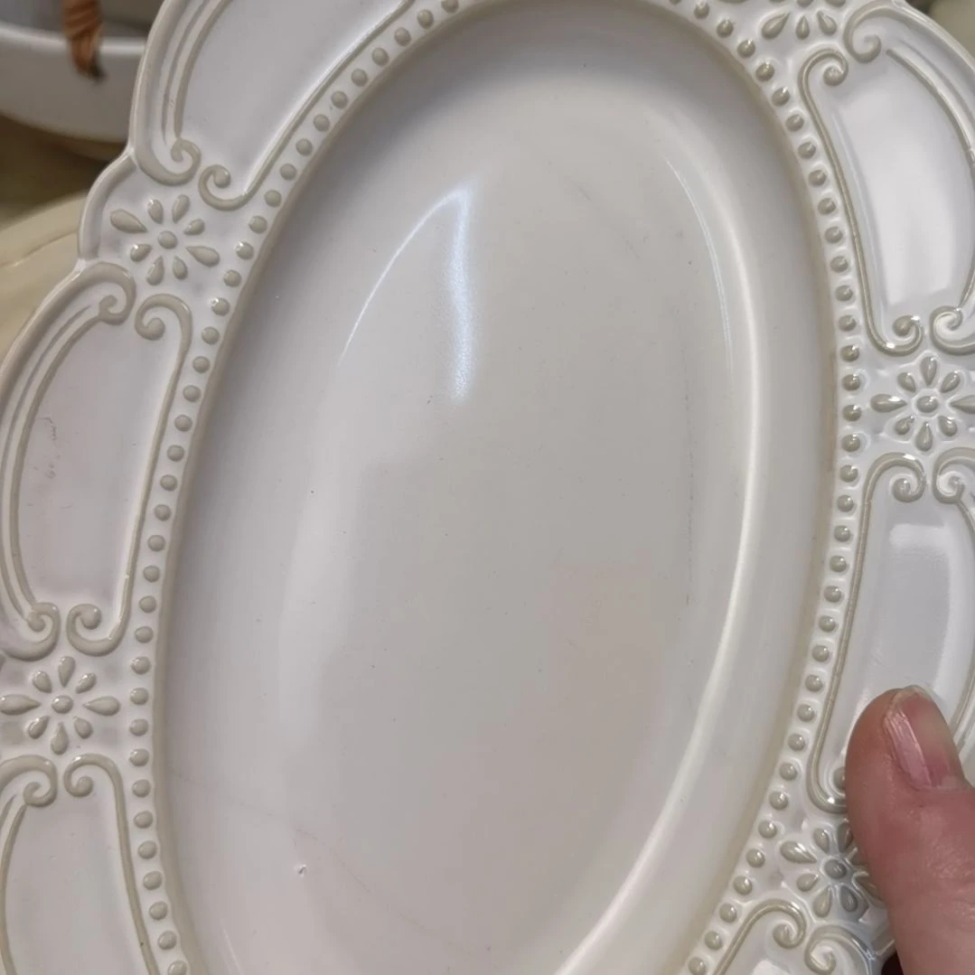 瓷片微瑕洛克小椭圆三个一组有黑线接受再拍