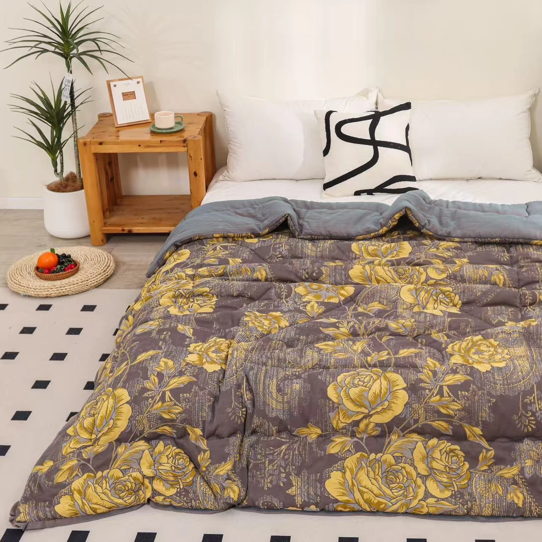 漫语花香200*230cm黄金蚕丝流金恒温被子