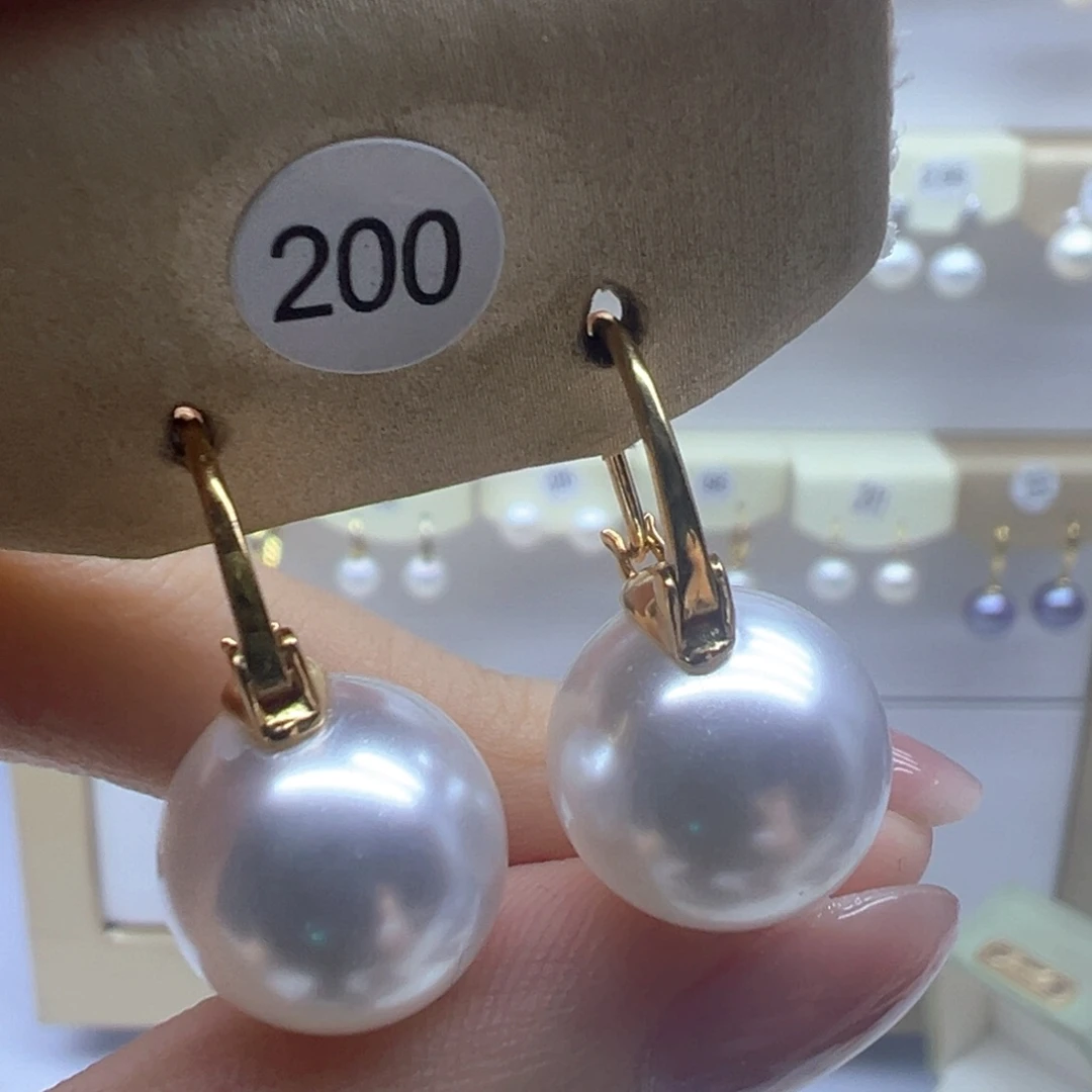 银S925镶嵌淡水珍珠耳饰