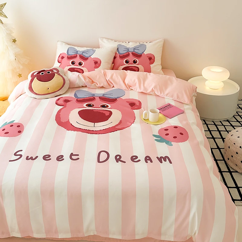 2025春夏四件套大版裸睡可机洗不褪色数码印花