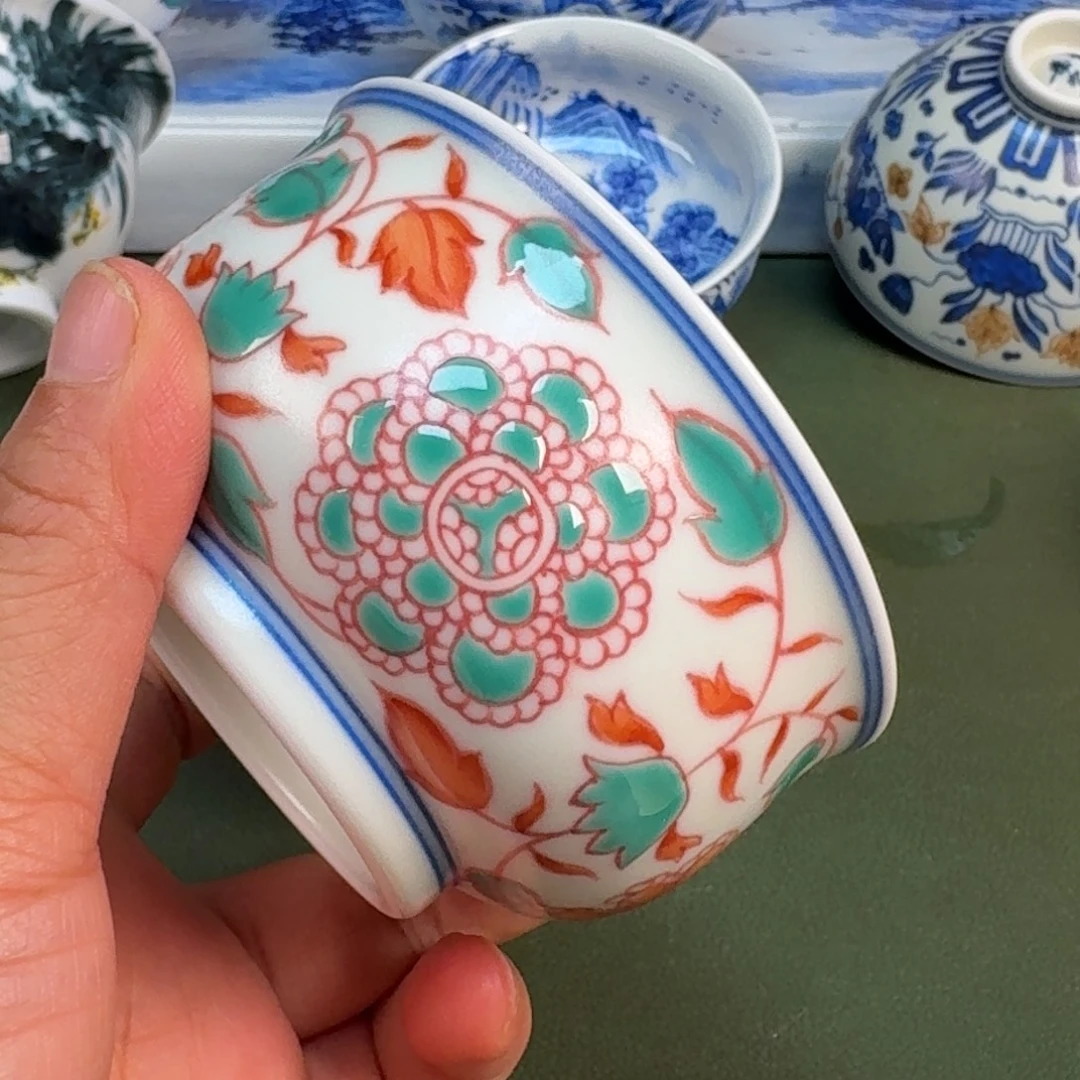 陶瓷景德镇纯手绘茶具圆圆266