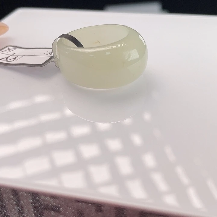 和田玉未镶嵌戒指g5冰透馒头18.2不退换