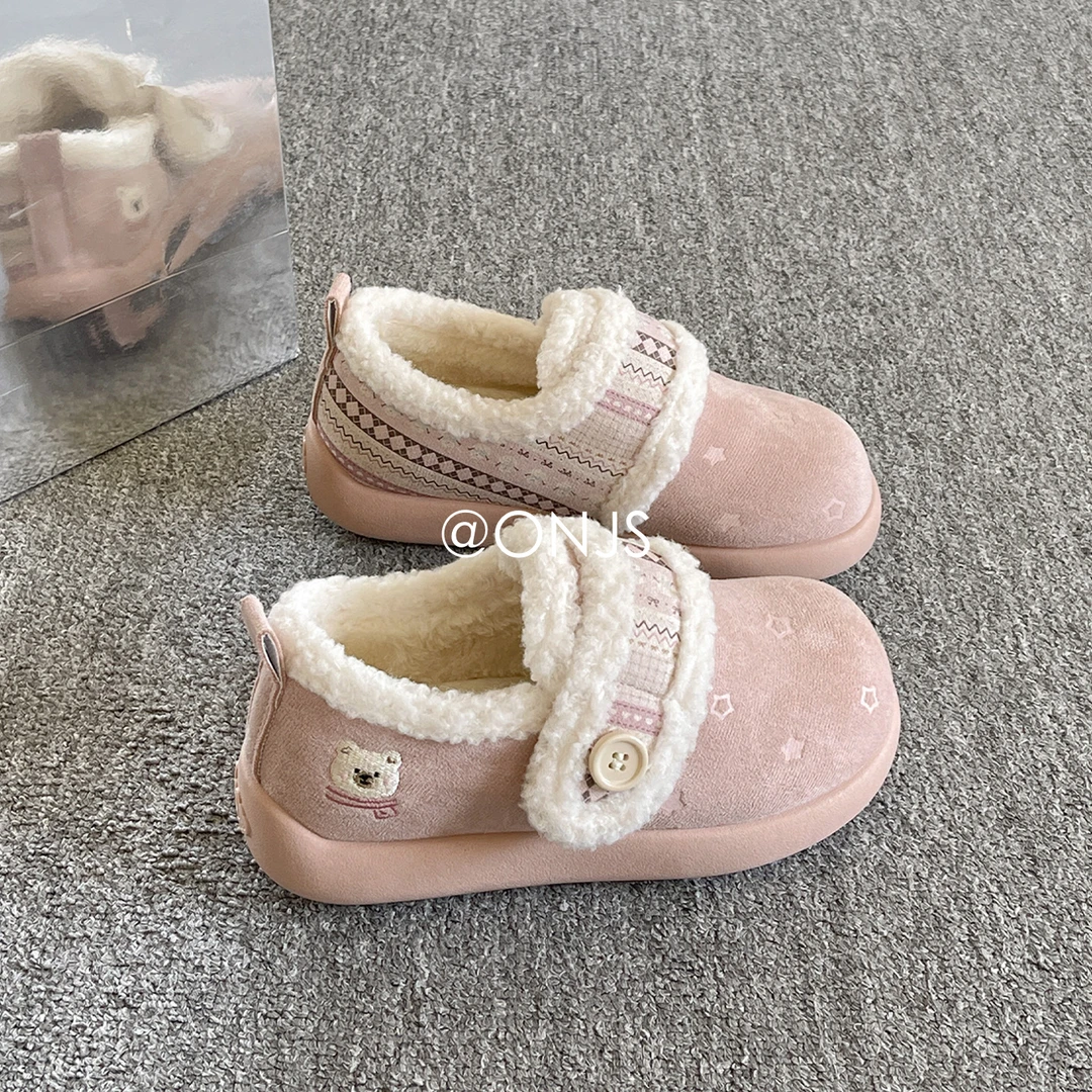 冬季保暖加绒鞋子女款爆款2025新款板鞋小白鞋高颜值勃肯鞋休闲鞋