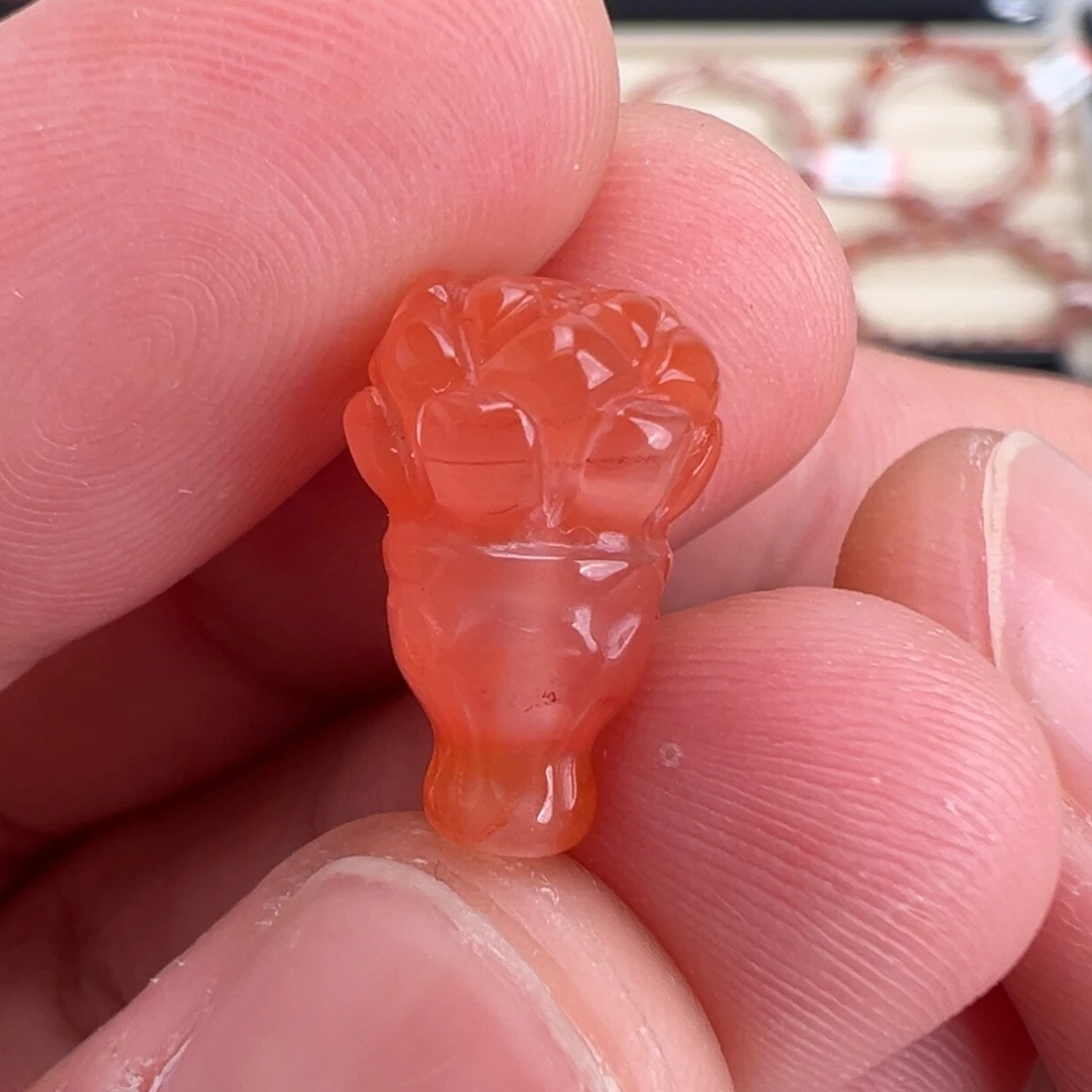 未镶嵌川料南红玛瑙莲花三通