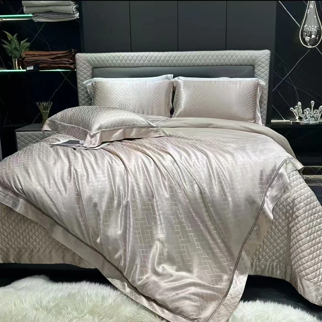 【专柜断码】色织贡缎高奢四件套-小相思-黑金礼盒系列