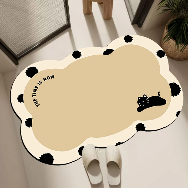 欣雨佳卡通硅藻泥浴室吸水脚垫地垫卫生间门口防滑洗手间厕所家用