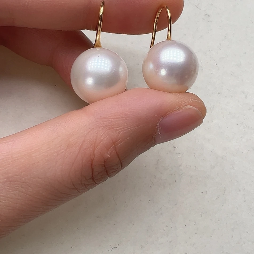 银S925镶嵌淡水珍珠耳饰