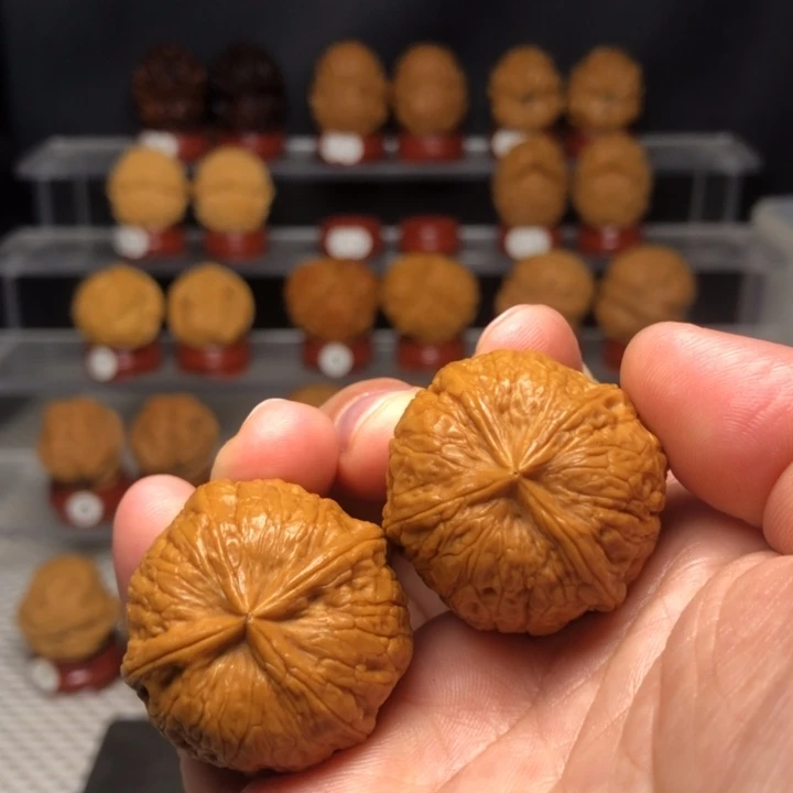 把件文玩核桃11门墩四棱