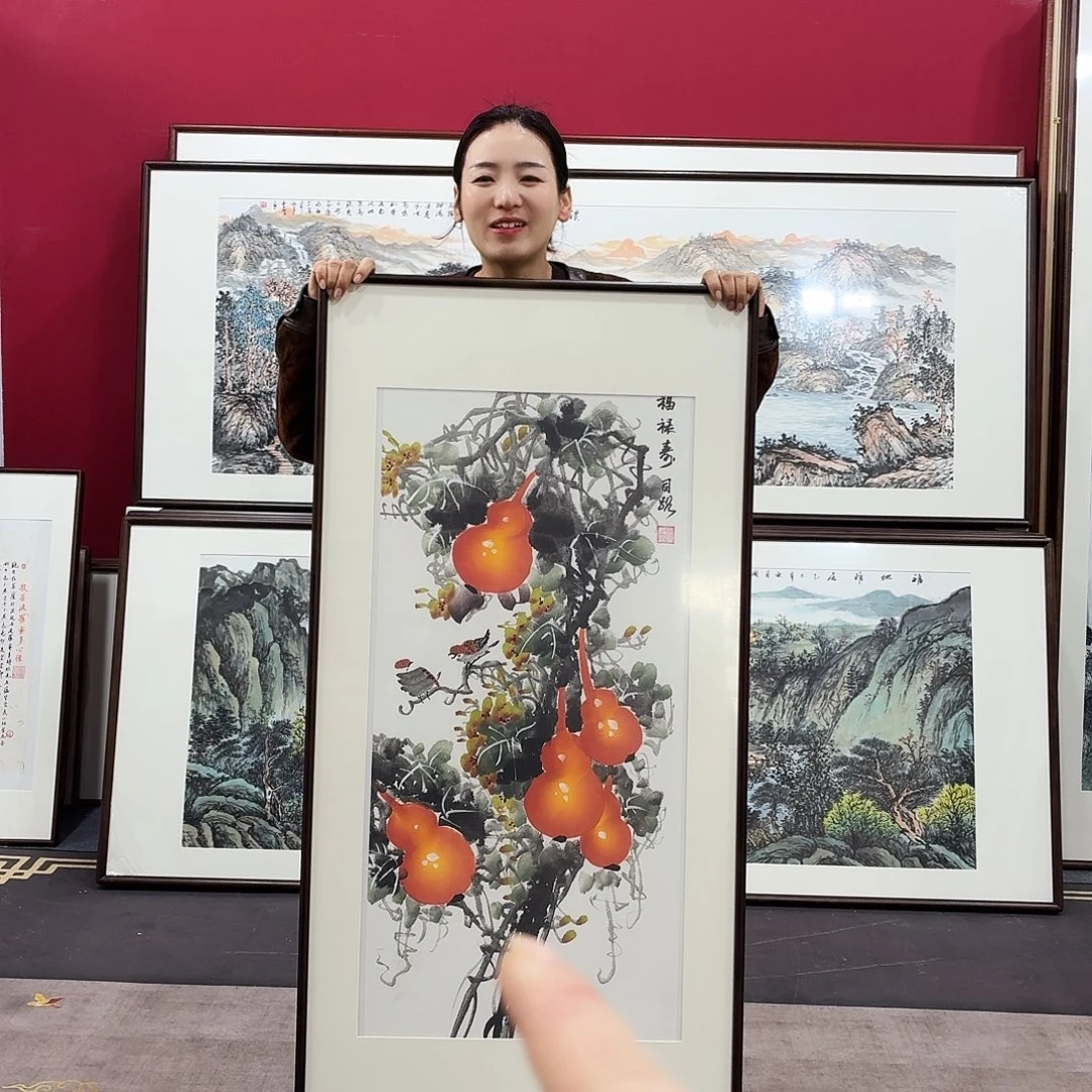 国画手绘作品120-60尺寸