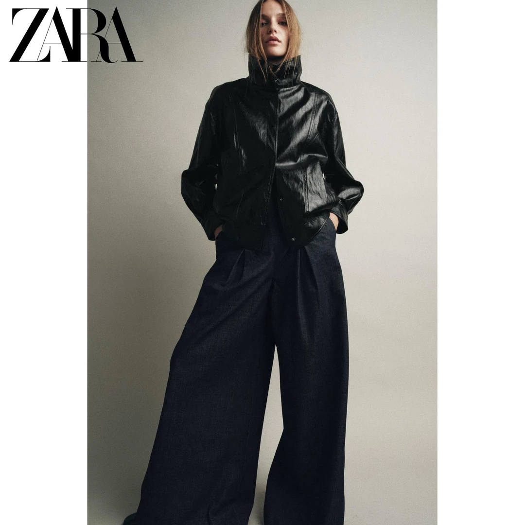 ZARA25秋季新款 女装 ZW系列高领飞行员夹克外套 3548251 800
