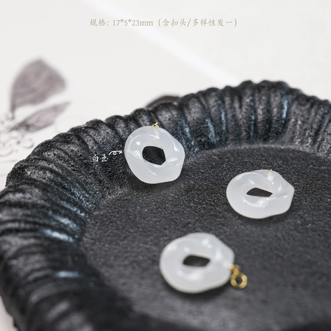 「殊同」和田玉白玉18k金吊坠原创设计款