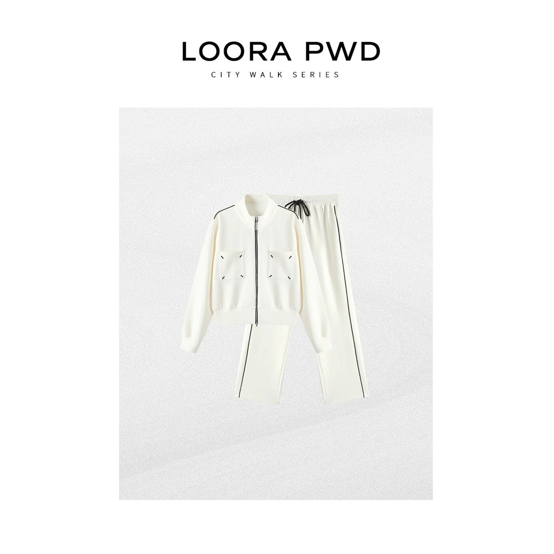 LOORAPWD/罗拉密码 全新风格线条设计短款外套+直筒裤25CJAD0076N