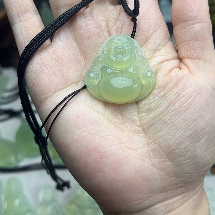 岫玉合金颈饰吊坠