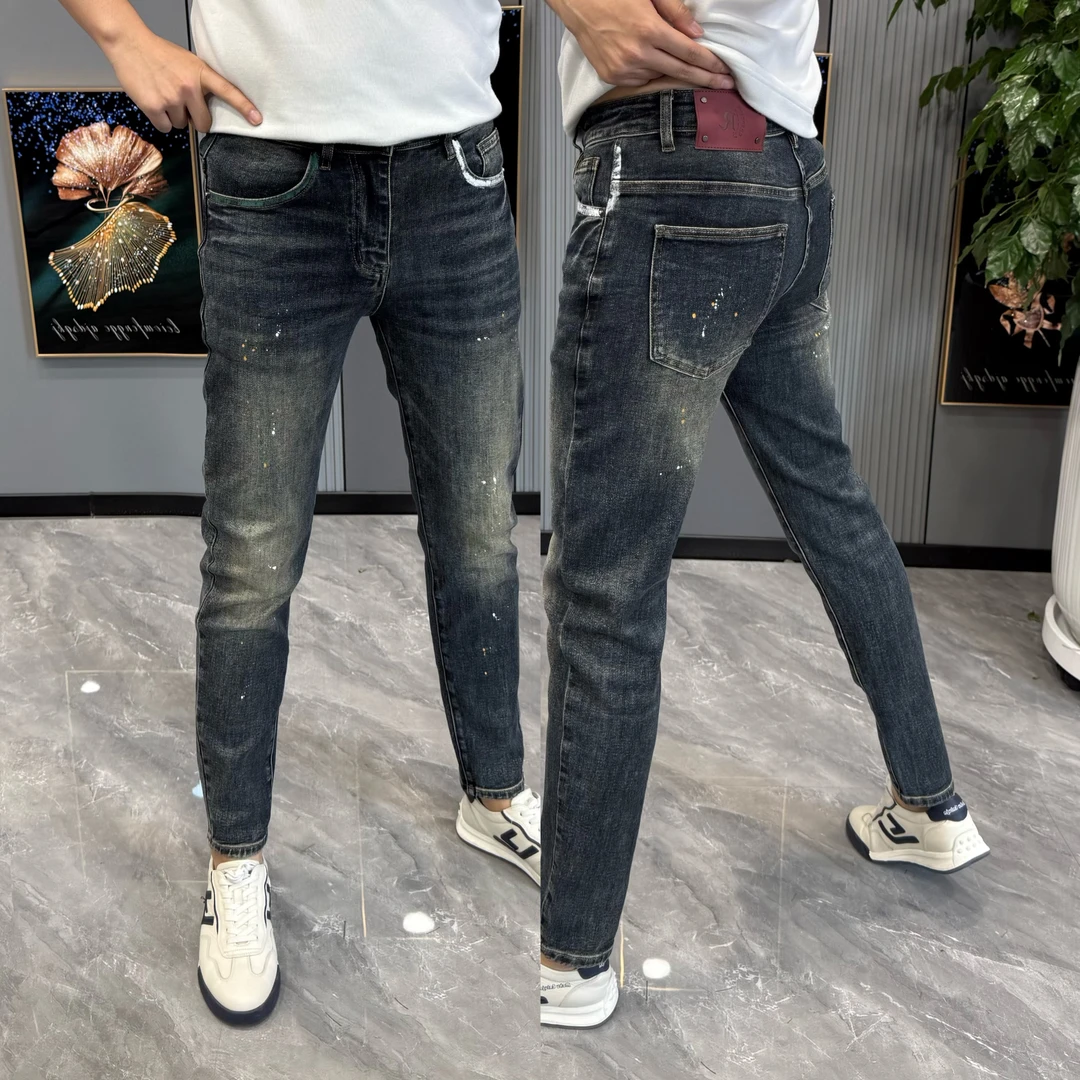 男生秋季潮流时尚显瘦小脚裤男舒适百搭简约男士秋冬款裤子