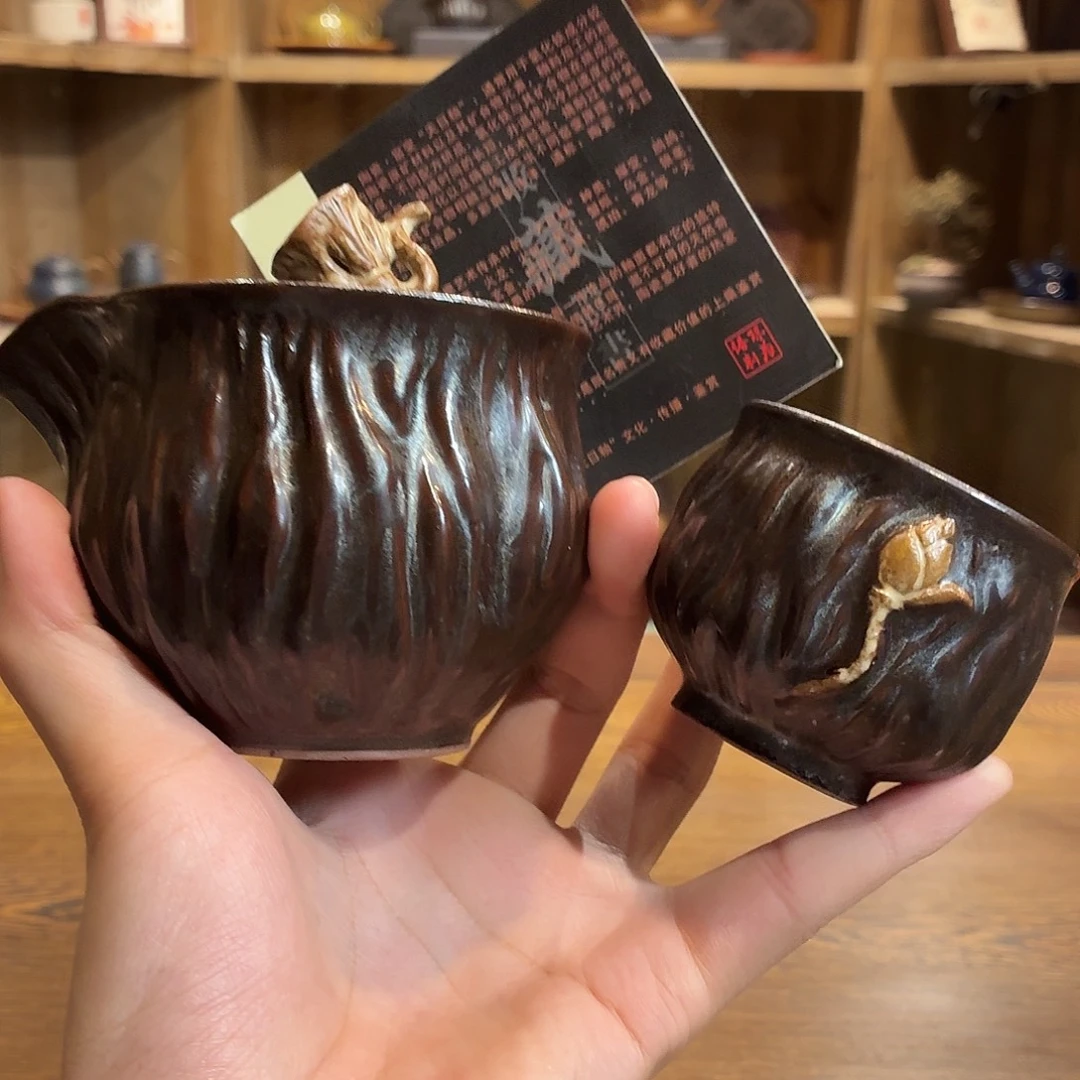 柴烧老岩泥茶器皿
