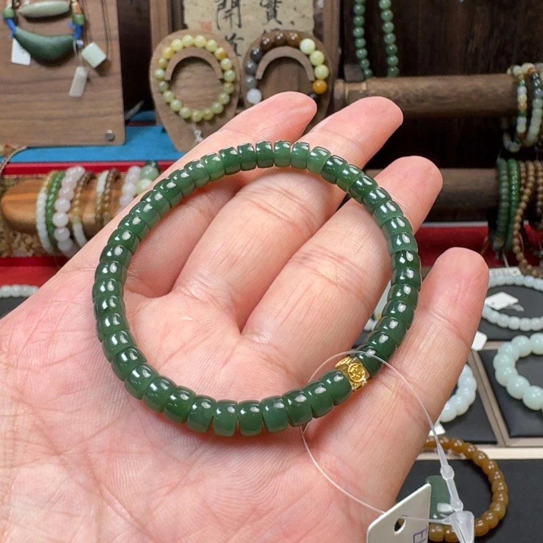 余***生手链未镶嵌和田玉（糖玉）