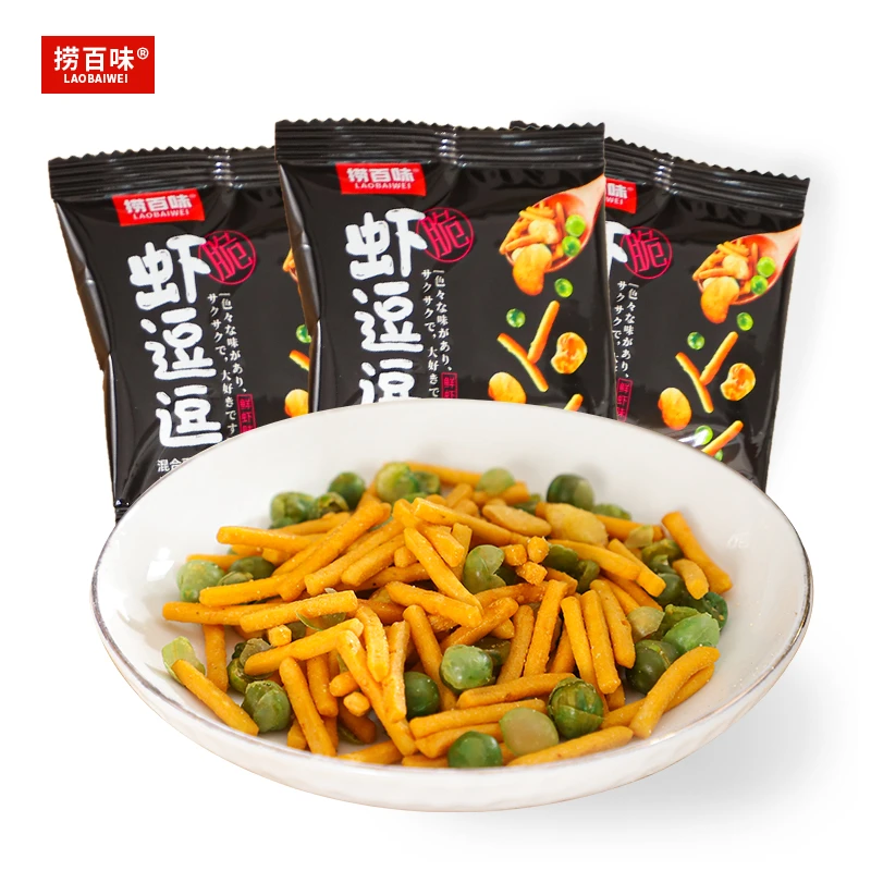 虾豆豆【酥脆咸香】虾条豆果蚕豆网红酥脆休闲零食小包装