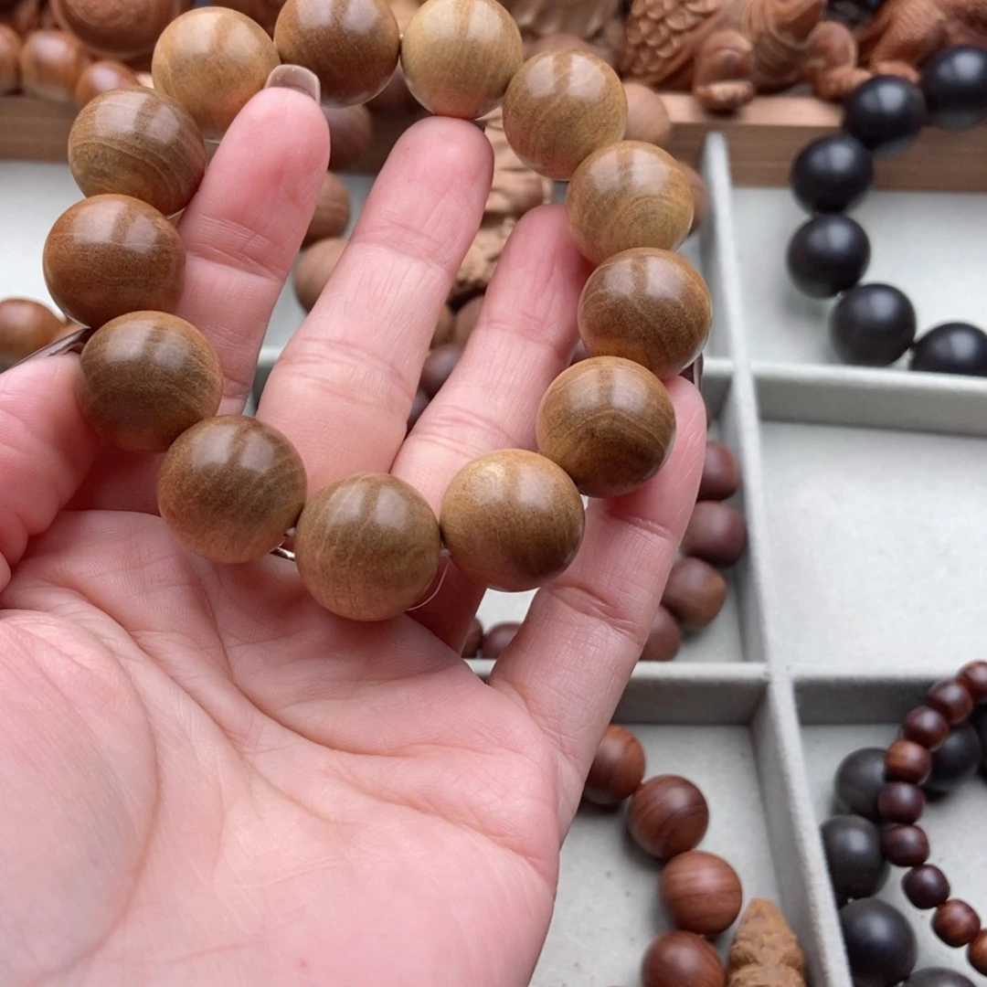 檀香木手串/手链?****?老山檀香黑肉奶香手串