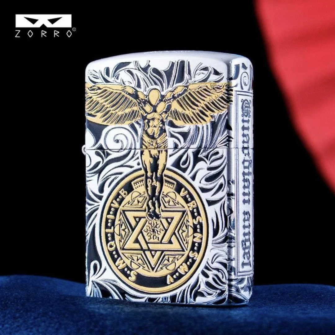 【佐罗二代】鎏银守护天使煤油打火机（需自行加油）z