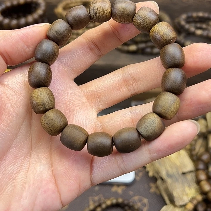 沉香沉香碎屑12鼓珠单圈17克