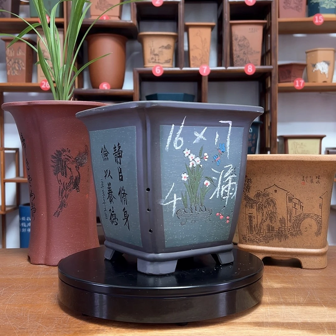 花盆紫砂周之夏精品紫砂花盆