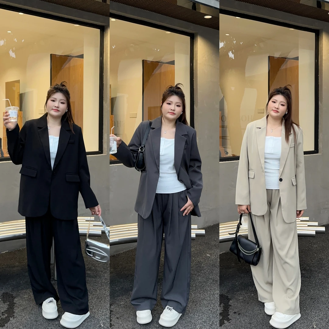 洋开心韩版时尚外套女2025新款休闲百搭高端气质长袖套装