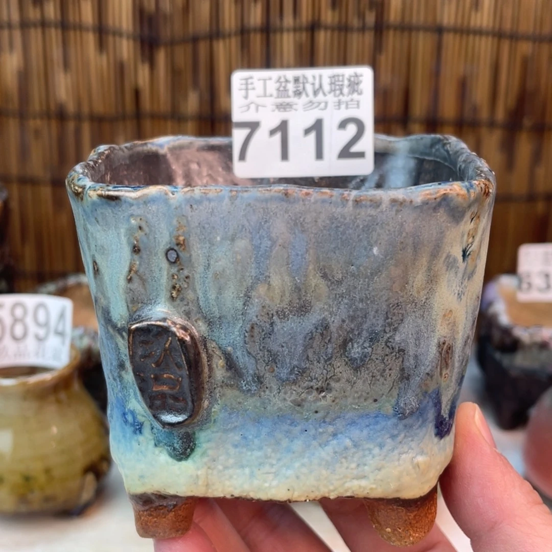 手工花盆默认瑕疵完美者勿拍