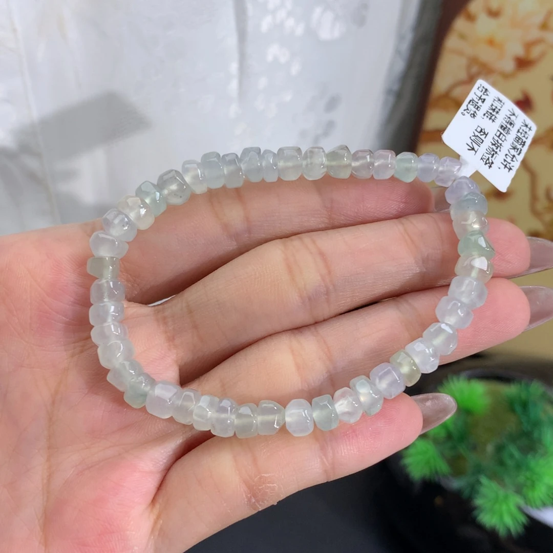翡翠未镶嵌手串冰胶随形多宝手串