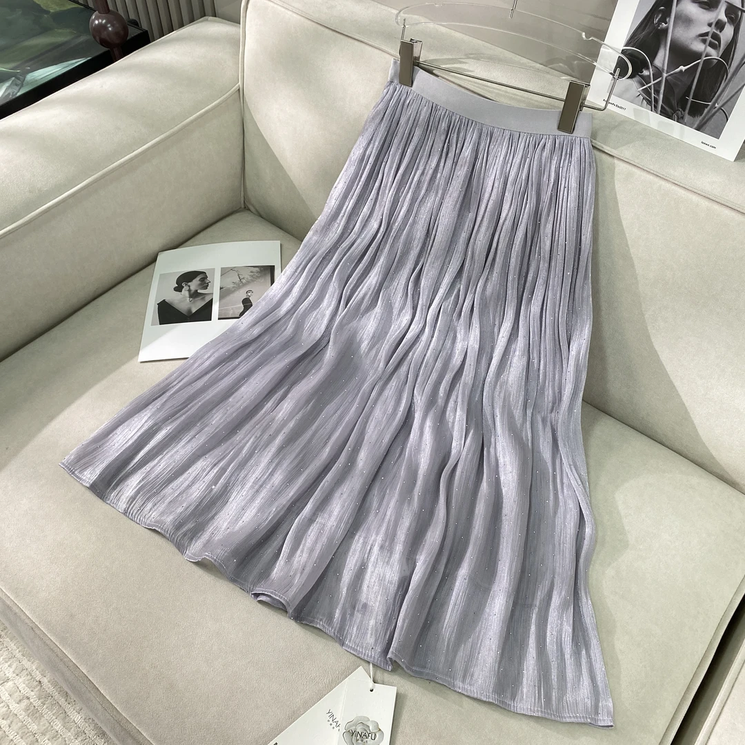 【C622】C-高级流光纱半身裙YNF25B071-2513