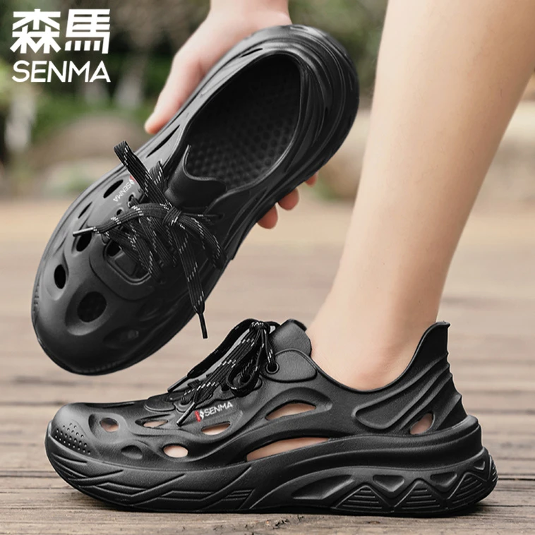 森马洞洞鞋男夏季踩屎感运动凉鞋软底户外钓鱼溯溪涉水漂流沙滩鞋
