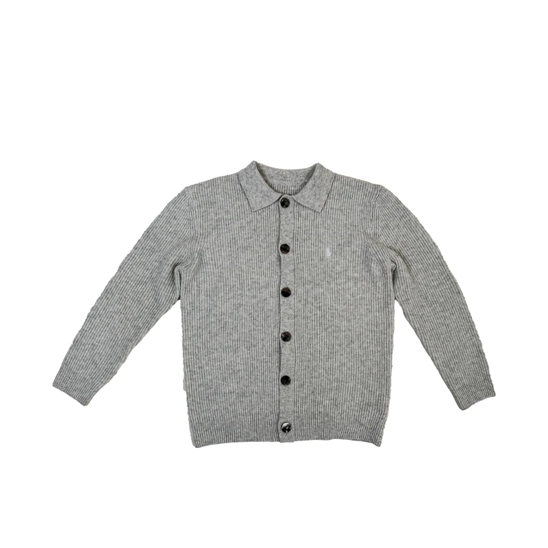 马丁叔叔 轻奢老钱翻领长袖针织开衫