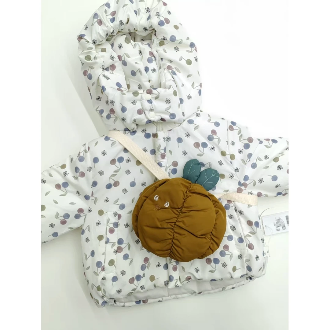 新款樱桃南瓜背包棉儿童普通外套4101-2