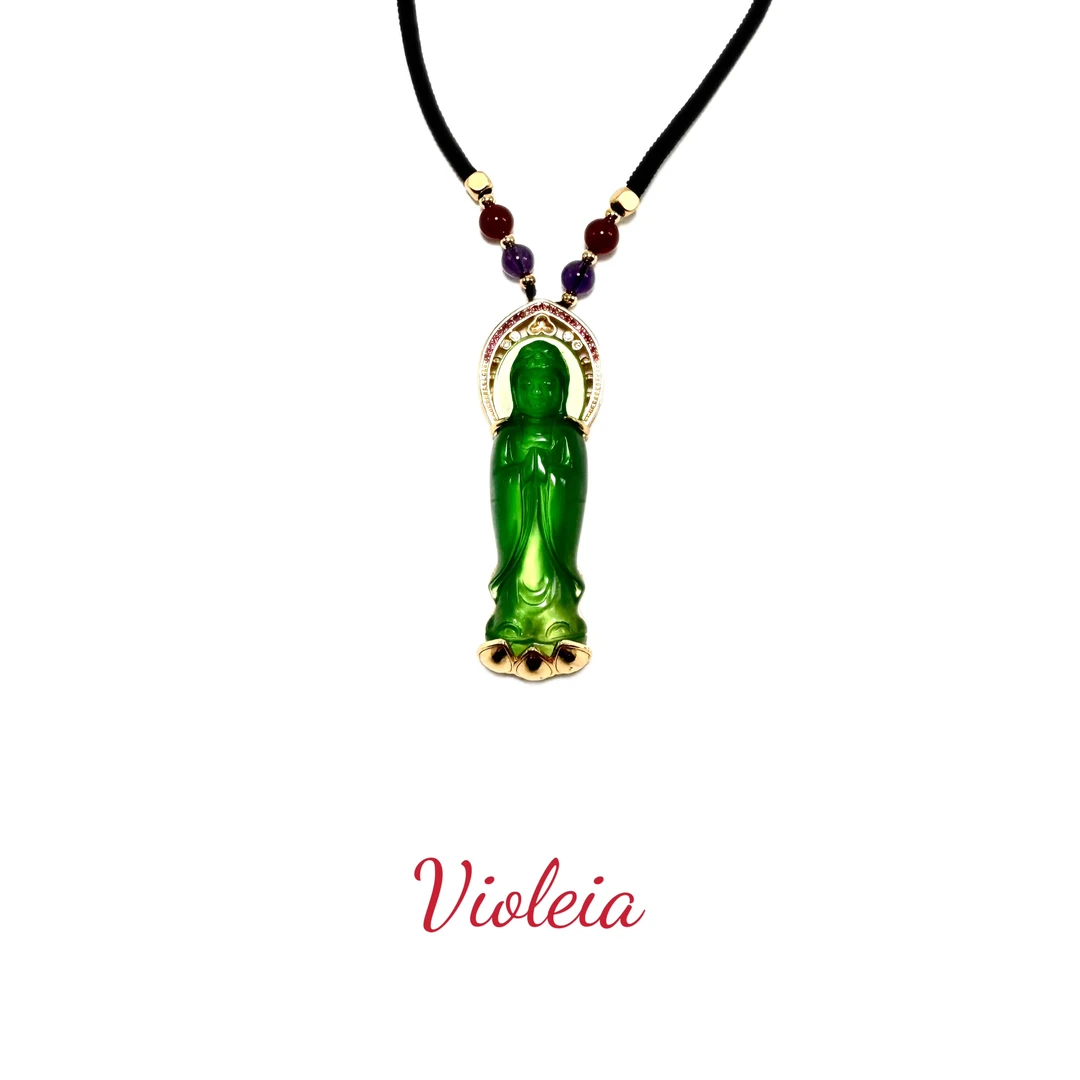 铜合金项链  【观音】Violeia 新中式高级百搭项链~ N006