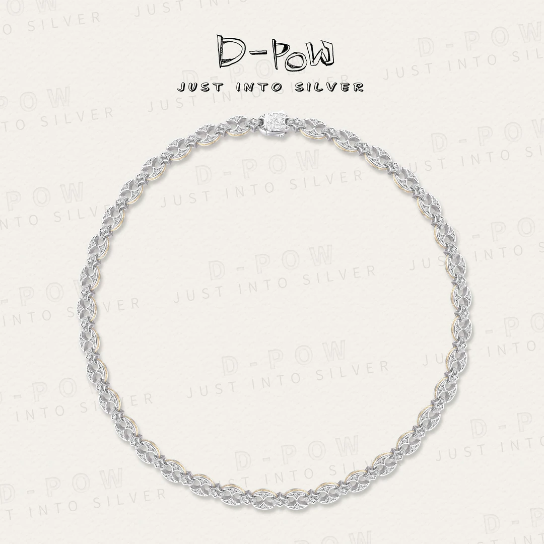 灯小炮 坠链均925银 满唐草鼻扣重工项链（45cm）（3009)