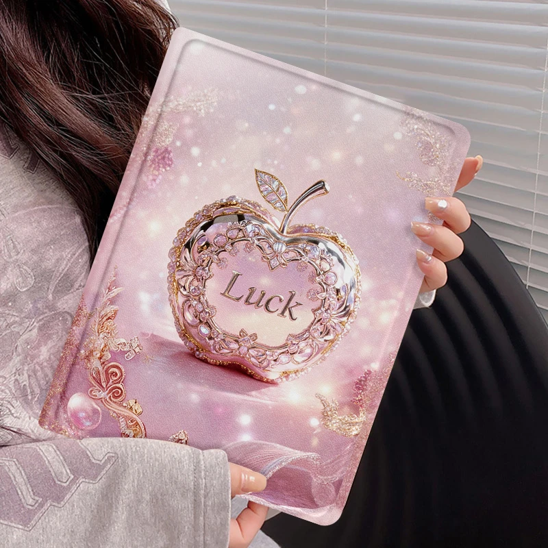 梦幻粉金苹果ipad air7平板保护壳设计款ipad11保护套带笔槽防摔