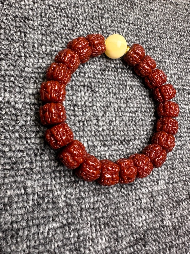 小金刚盘龙手串13-14➕ 藏式细纹双龙 机刷包浆成品串