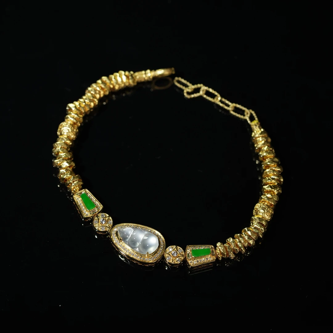 YQR028 白冰豆子手链 翡翠手链