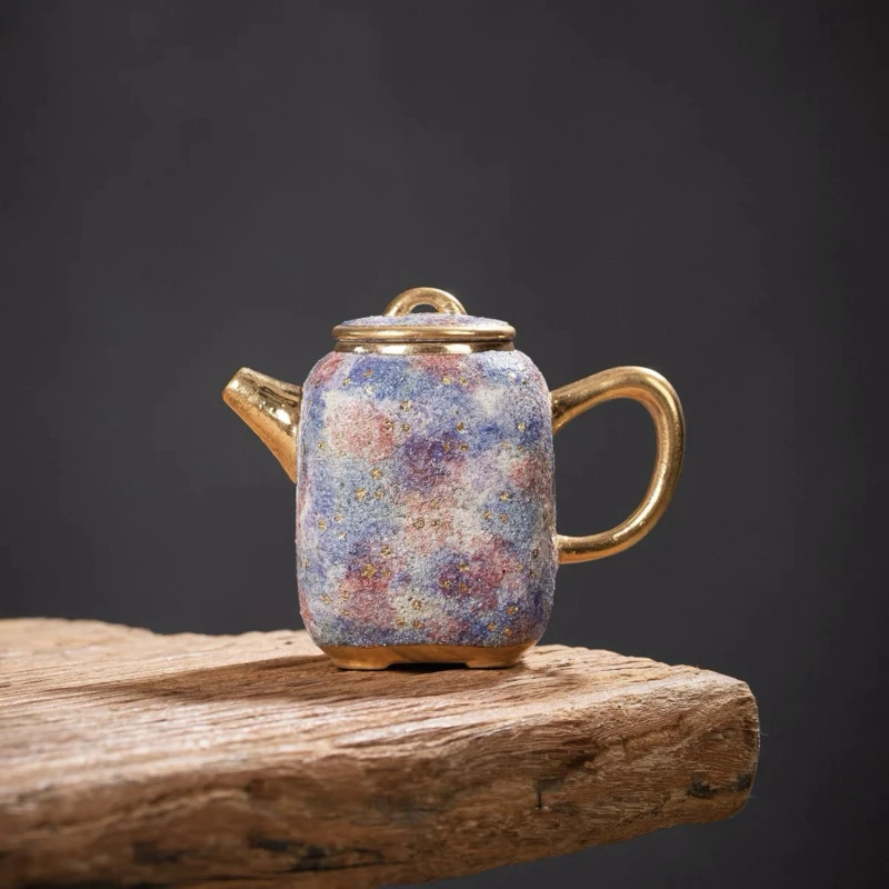 （林培福）岩矿纯手工四方茶壶复古柴烧功夫茶具单壶泡茶高档办公室