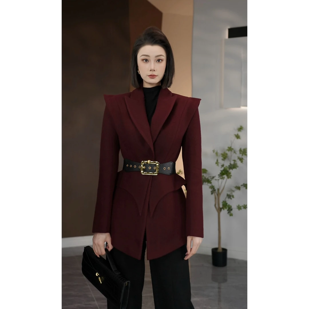 慧老板【职场女王】新款时尚轻奢西装收腰气质高级感秋冬外套35496