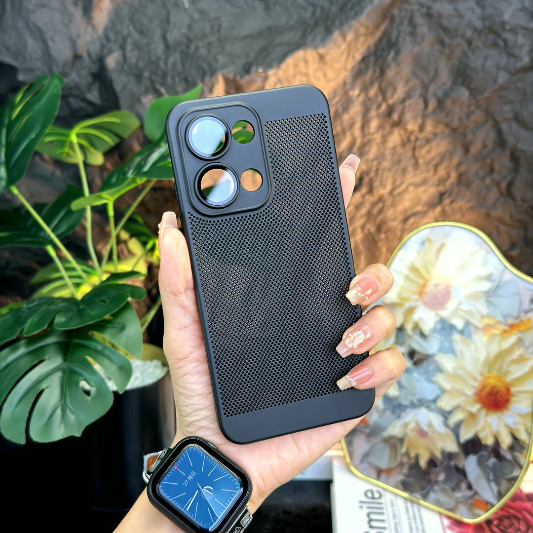 适用于OPPO Reno13/Pro新款散热保护套镜头全包肤感透气网孔软壳