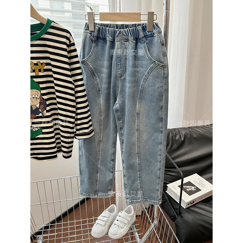 【分割线牛仔裤+设计感拉满】女童牛仔裤春季新中大童【CA2521】