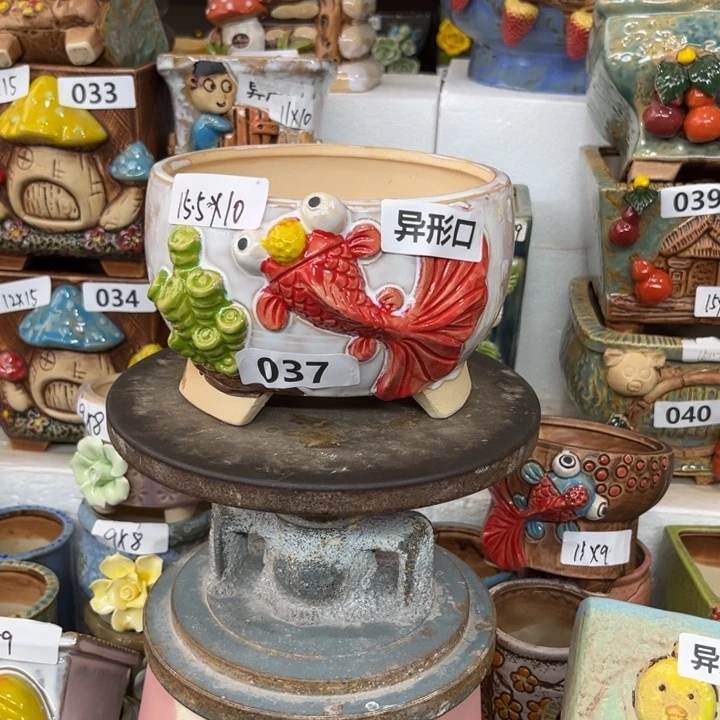 紫砂花盆粗陶材质多肉花盆