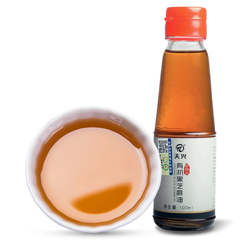 天兴瑞昌有机黑芝麻油100ml即食调味凉拌食用营养配料水代法工艺