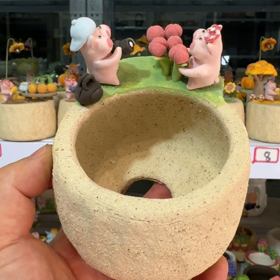 厂家直销手工花盆摆件
